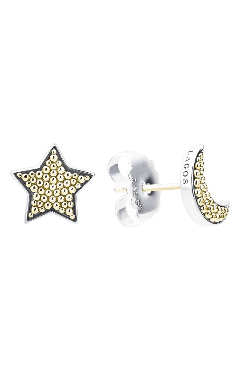 LAGOS Signature Caviar Moon & Star Stud Earrings, Alternate, color,