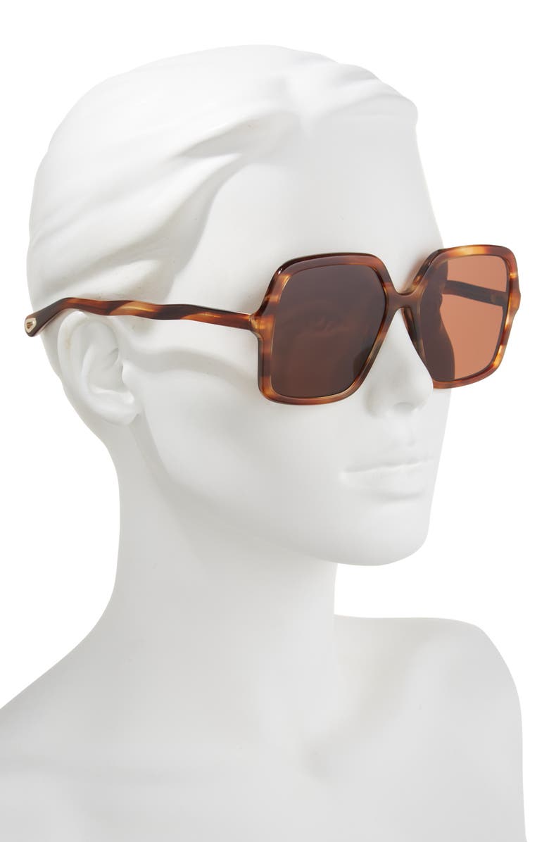 Chloé Core 58mm Square Sunglasses, Alternate, color, Havana Havana Brown