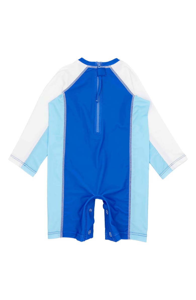 Feather 4 Arrow Shorebreak Colorblock Long Sleeve One-Piece Swimsuit, Alternate, color, Marina Blue
