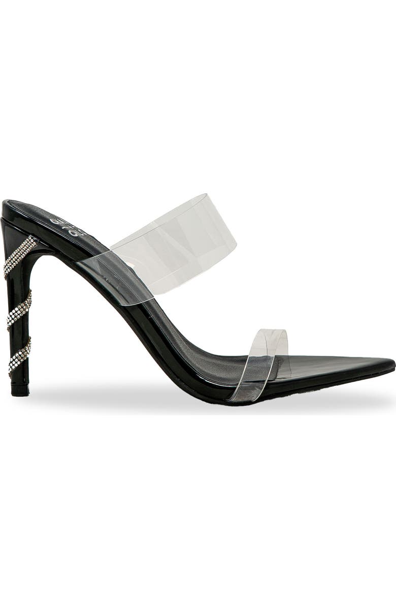 CHASE AND CHLOE Rhinestone Stiletto Mule Sandal, Alternate, color, Black
