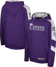COLOSSEUM Youth Colosseum Purple Kansas State Wildcats OHT Military Appreciation Cyclone Digital Camo Pullover Hoodie