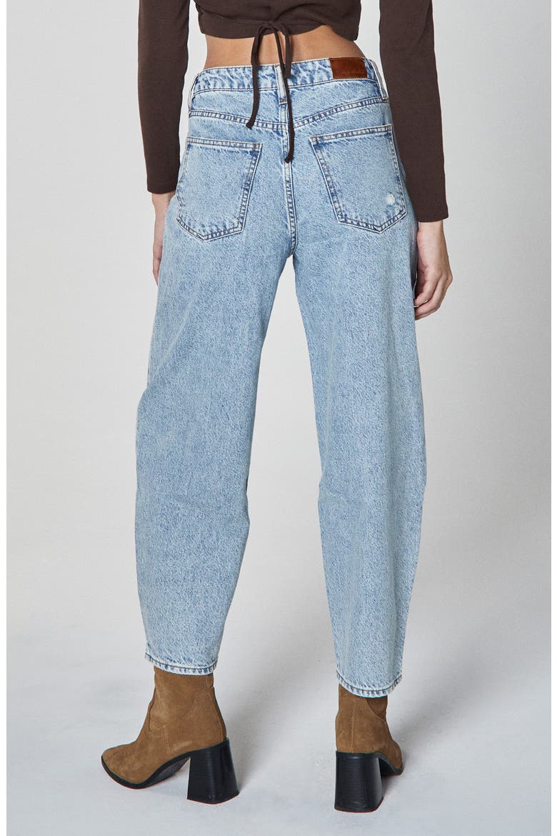 Taylor High Waist Crop Barrel Leg Jeans, Alternate, color, LUCID