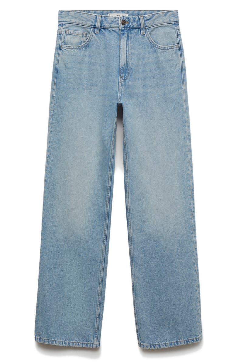 MANGO Mid Rise Straight Leg Jeans, Alternate, color,