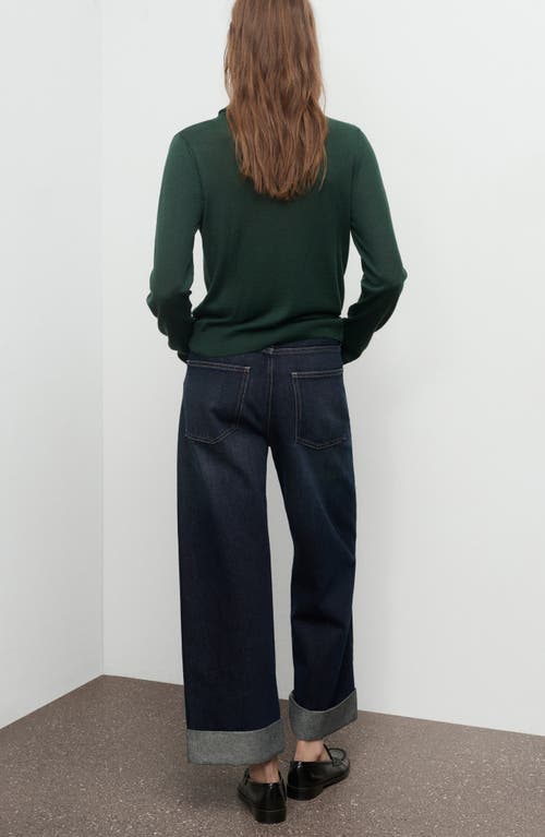 Mango Turtleneck Sweater In Green