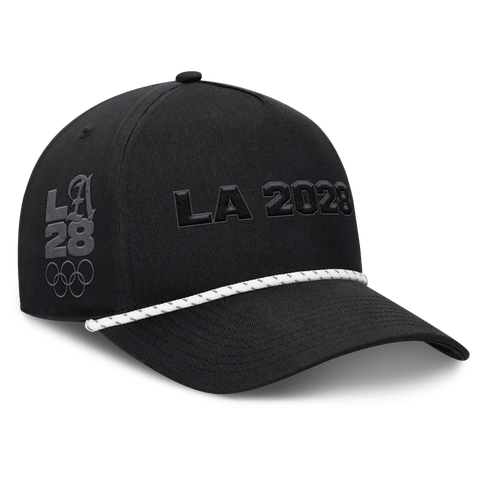 Men's Fanatics Black LA28 Summer Olympics Undertone Rope A-Frame Adjustable Hat