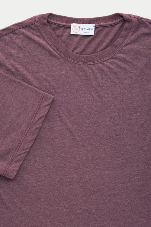 Wolf Vs. Goat (wvg) Light Weight Viscose Sorona Short Sleeve Crew Neck T-shirt In Purple