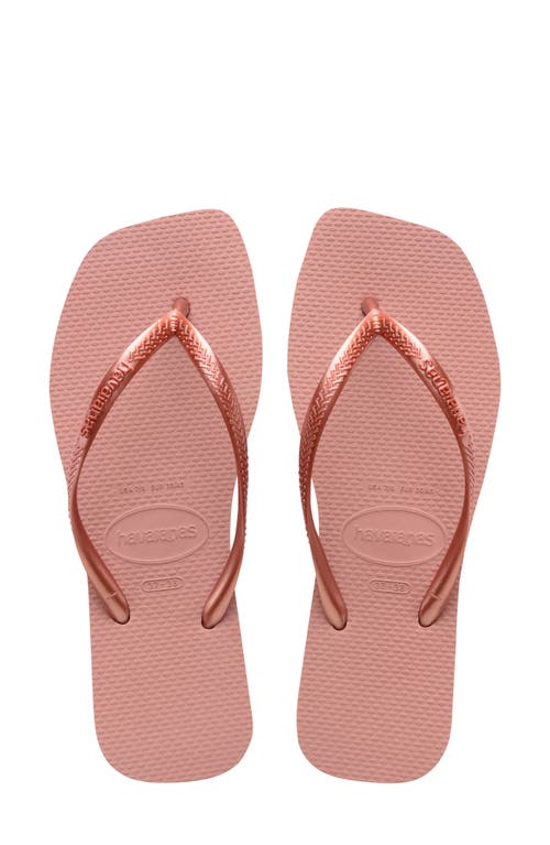 Havaianas Slim Square Flip Flop in Crocus Rose 
