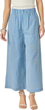 English Factory Stripe Wide Leg Pants