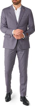 OppoSuits Daily Tailored Fit Dark Grey Stretch Suit
