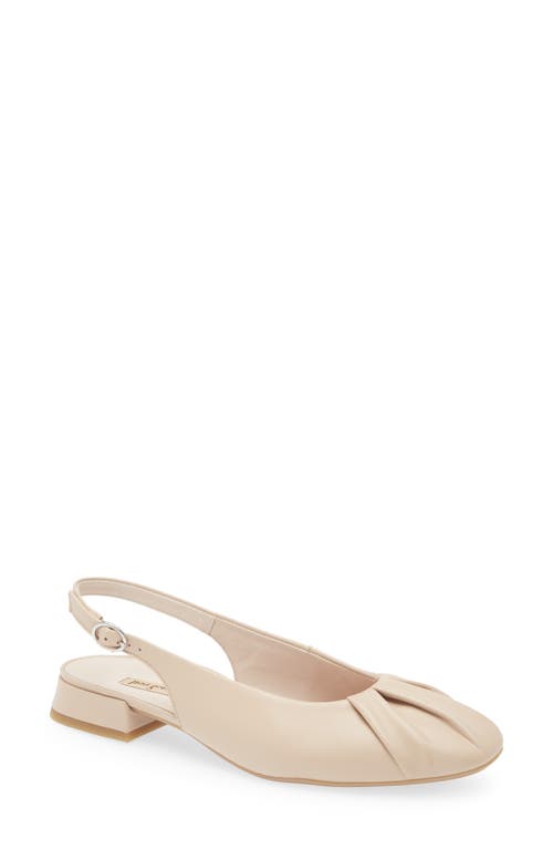 Paul Green Adele Slingback Flat In Biscuit Soft Nappa