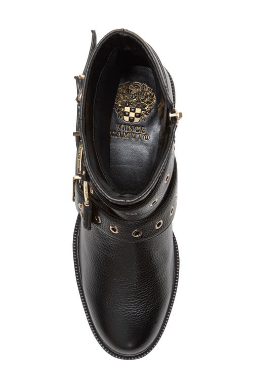 Vince Camuto Arielle Buckle Moto Boot In Black