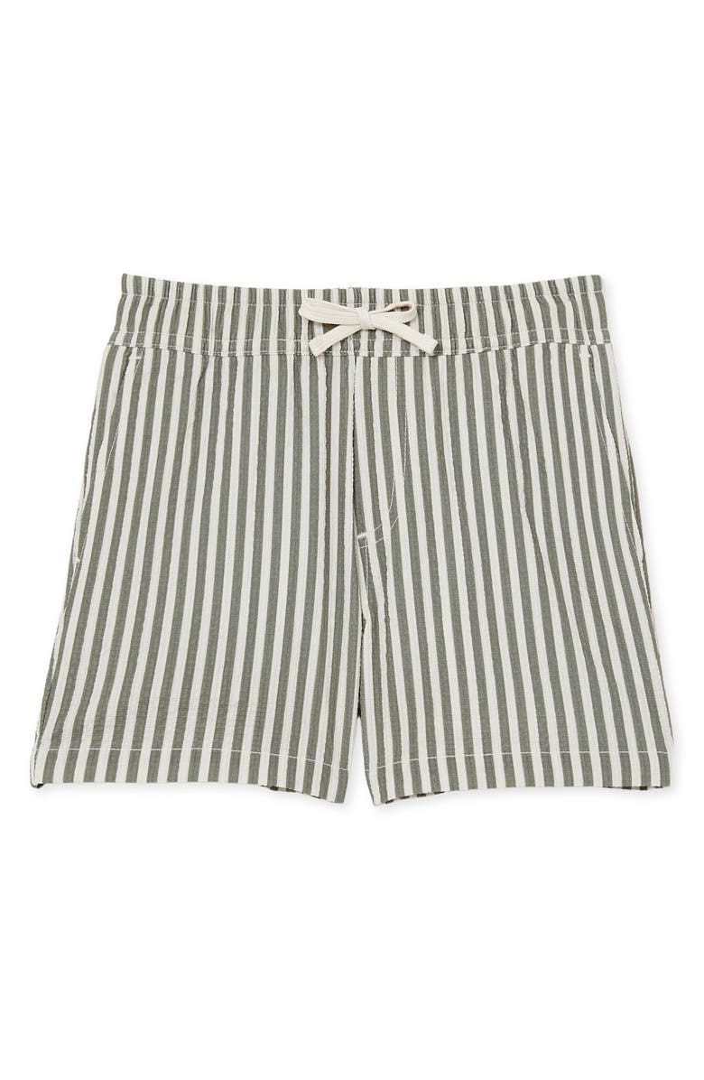 Reiss Bay Seersucker Striped Swim Shorts, Main, color, 
