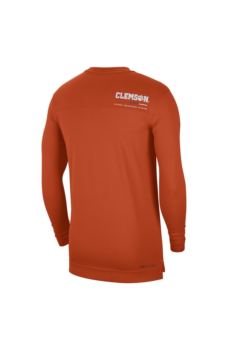 Nike Men's Nike Orange Clemson Tigers 2022 Coach Performance Long Sleeve V-Neck T-Shirt, Alternate, color, Orange