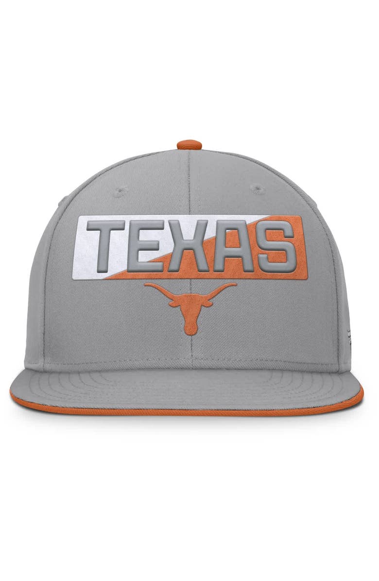 FANATICS Men's Fanatics Gray Texas Longhorns Duo Snapback Hat, Alternate, color, 