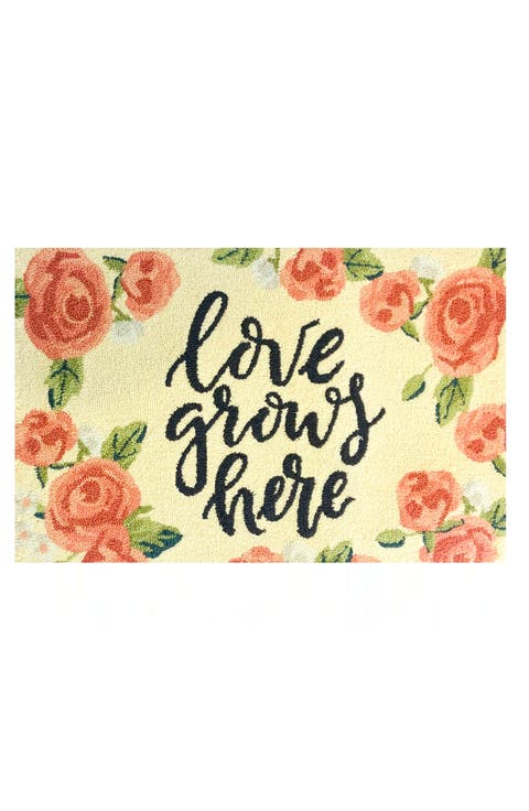 Love Grows Here Door Mat