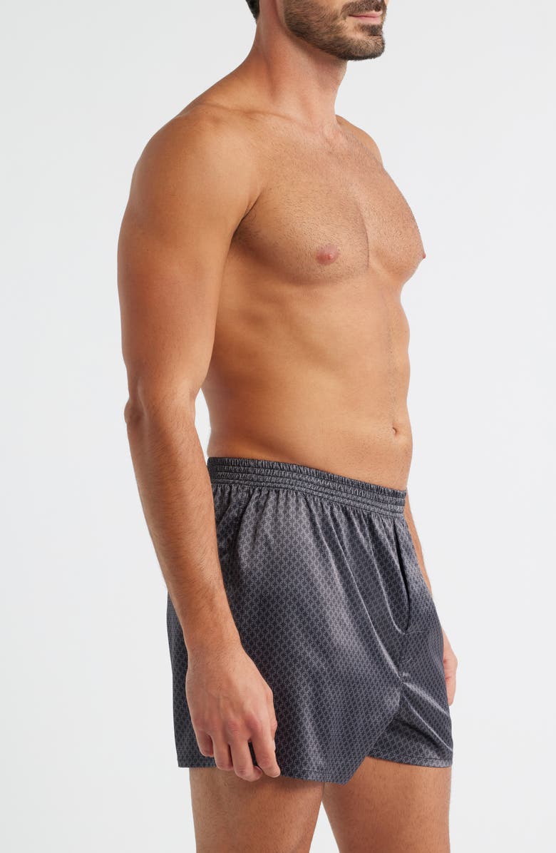 Majestic International Dreams of Satin Boxers, Alternate, color, Black