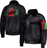 STARTER Men's Starter x Ty Mopkins Black Los Angeles Lakers Black History Month Satin Full-Zip Jacket