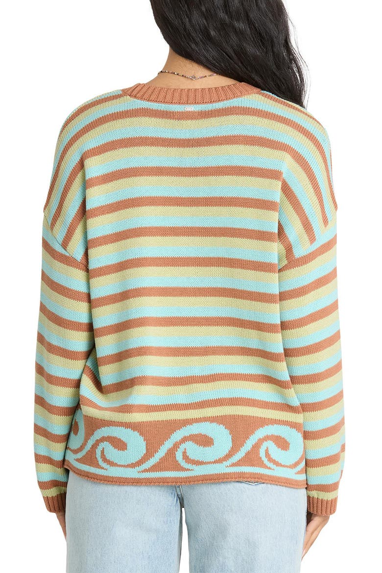 Bayside Striped Crewneck Sweater, Alternate, color, SUGAR ALMOND