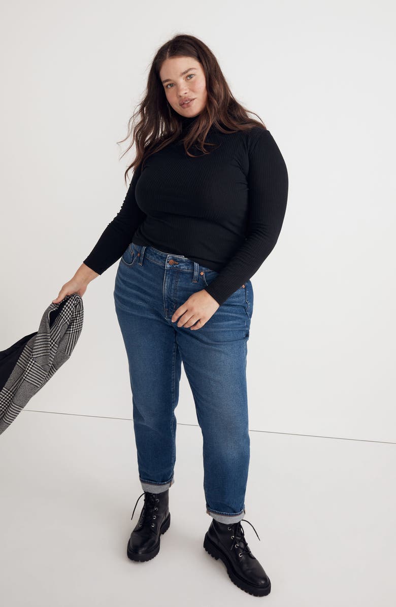 Madewell Rib Turtleneck Top, Alternate, color, 