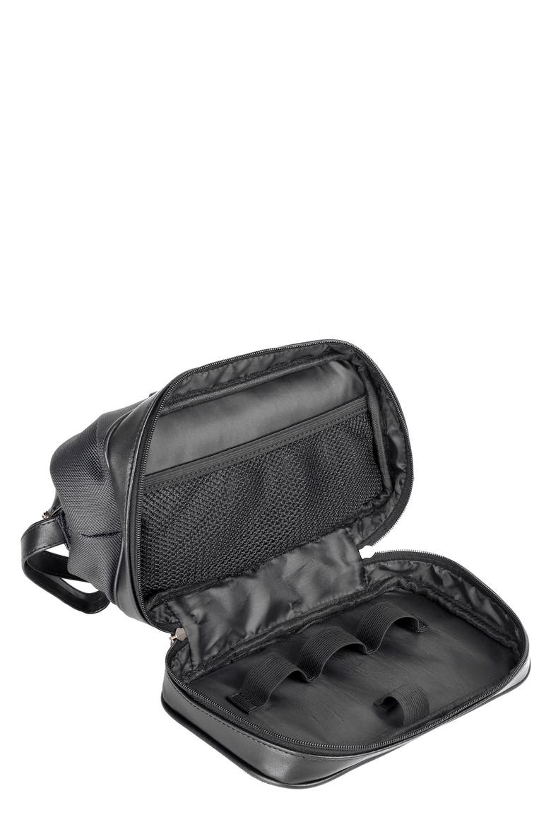 Zip Bottom Toiletry Kit, Alternate, color, BLACK