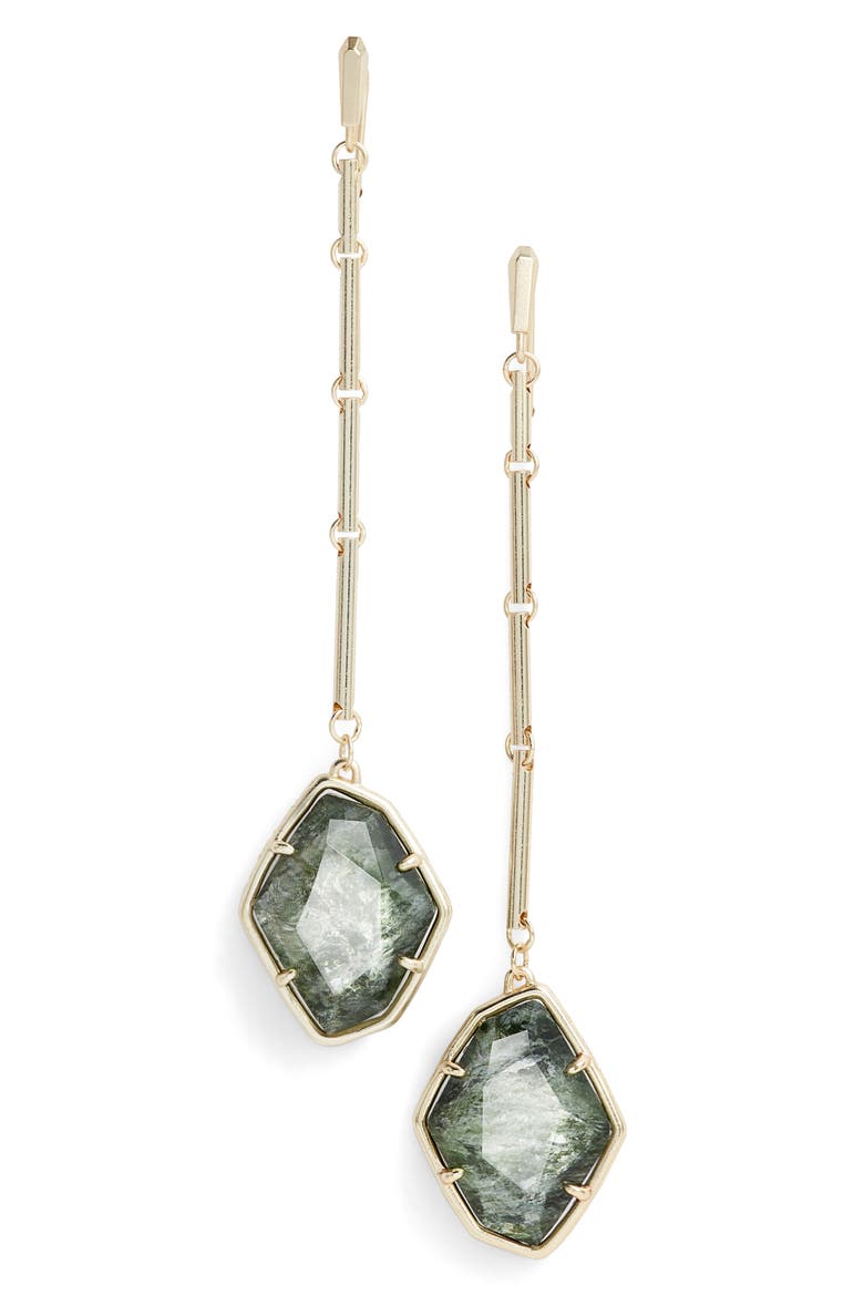 Charmian Drop Earrings, Main, color, SAGE/ GOLD