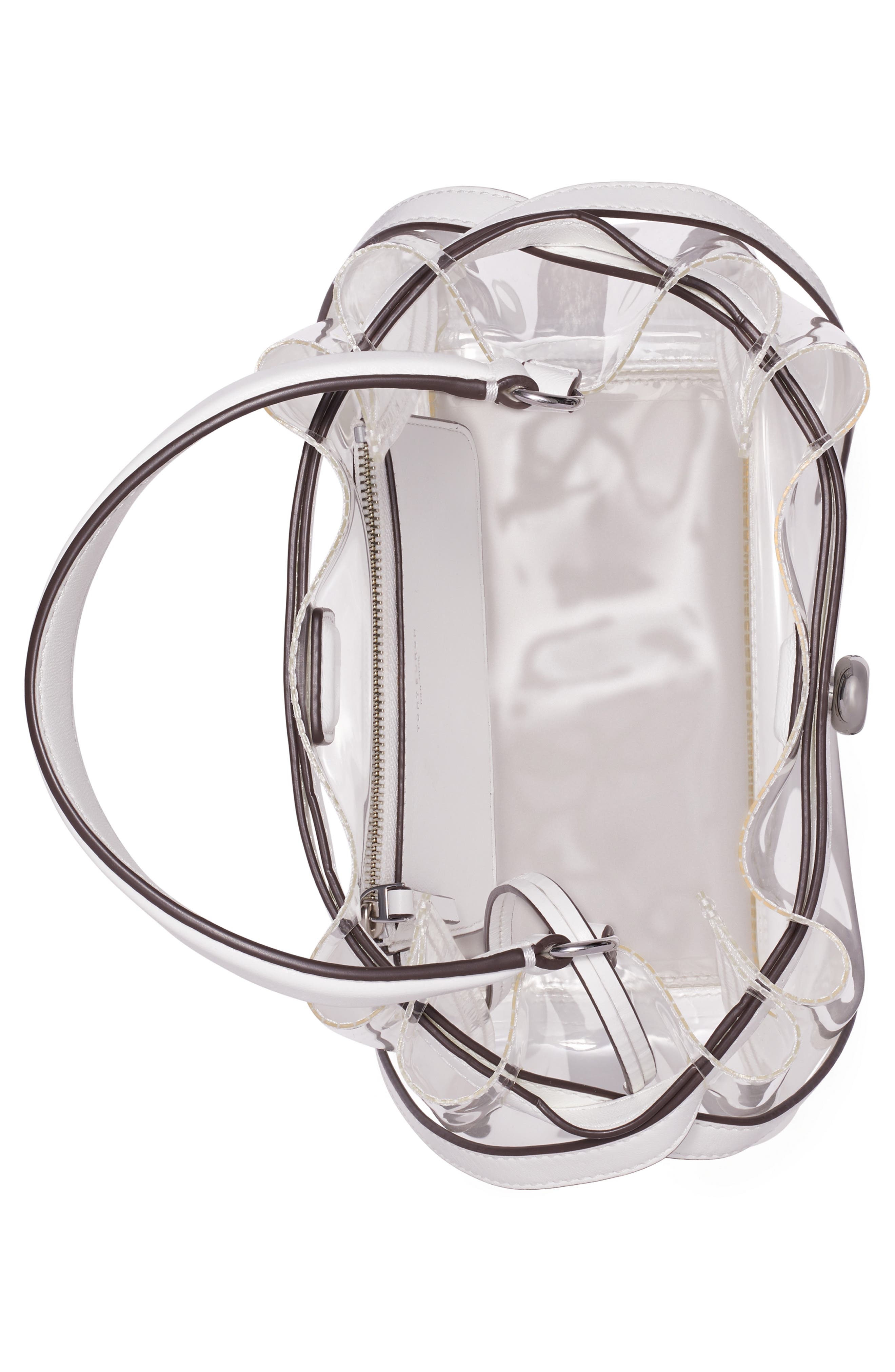 Tory Burch Romy Clear Bucket Bag, Alternate, color, Clear Water