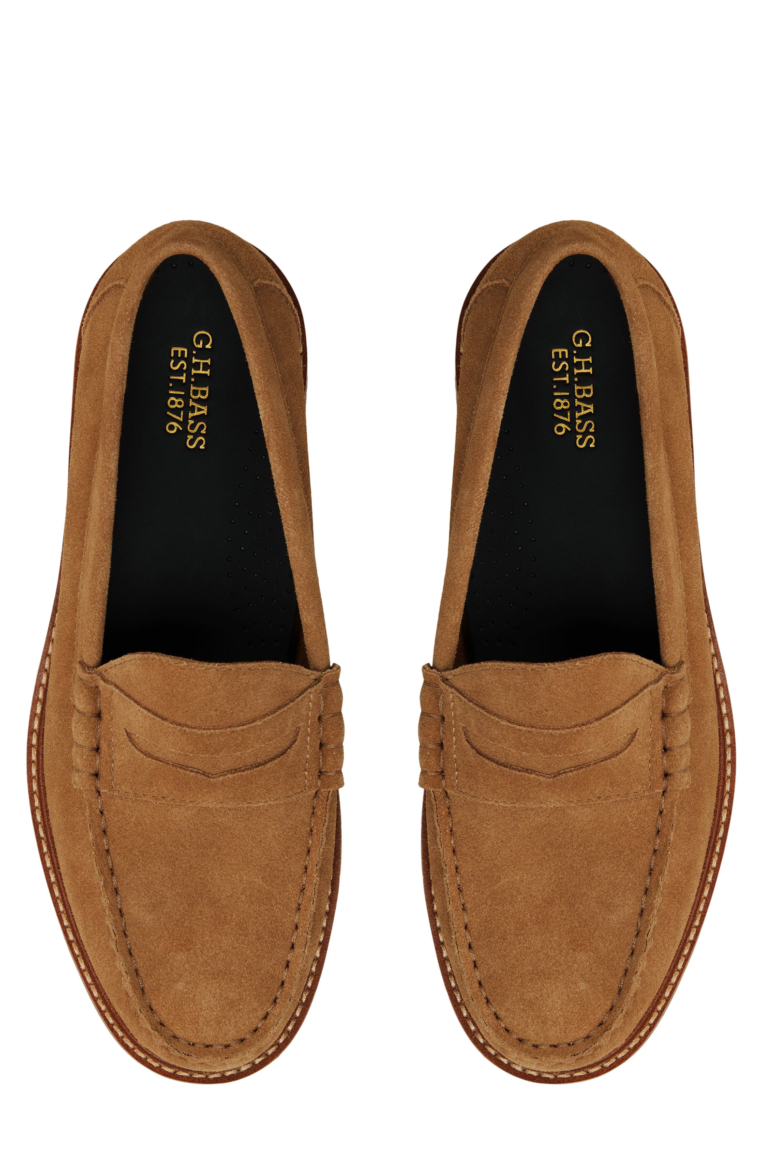 Hartford Lugged Penny Loafer, Alternate, color, LIGHT BROWN