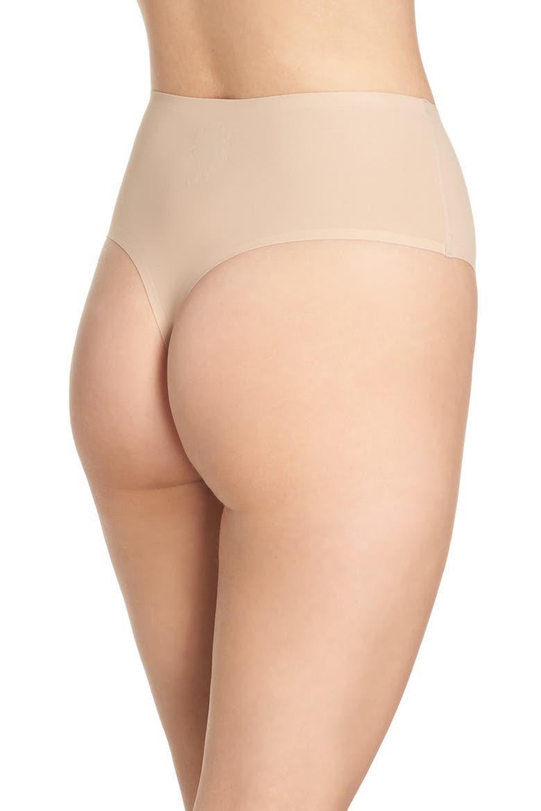 Soft Stretch Seamless Retro Thong, Alternate, color, ULTRA NUDE