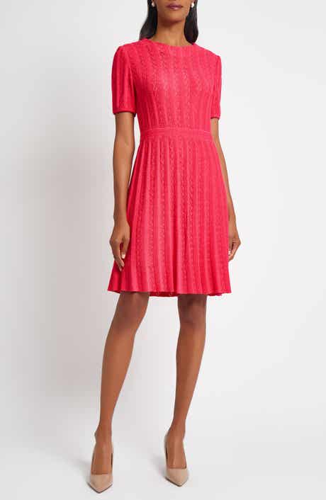 Fit & Flare Pointelle Stitch Dress