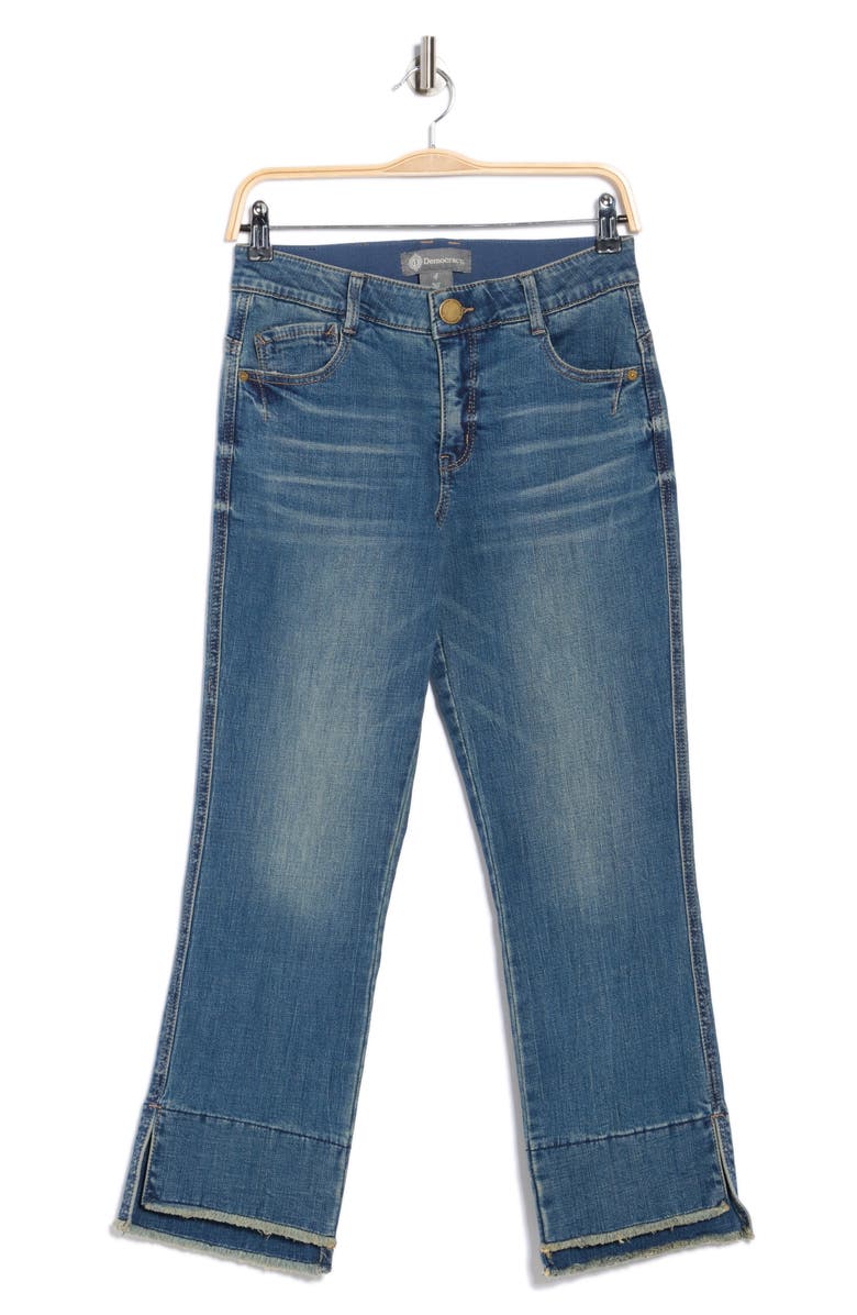 Democracy Step Hem Kick Flare Jeans, Alternate, color, Mid Blue Artisanal