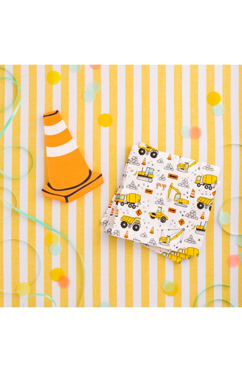 Daydream Society Under Construction Traffic Cone Napkins, Alternate, color,