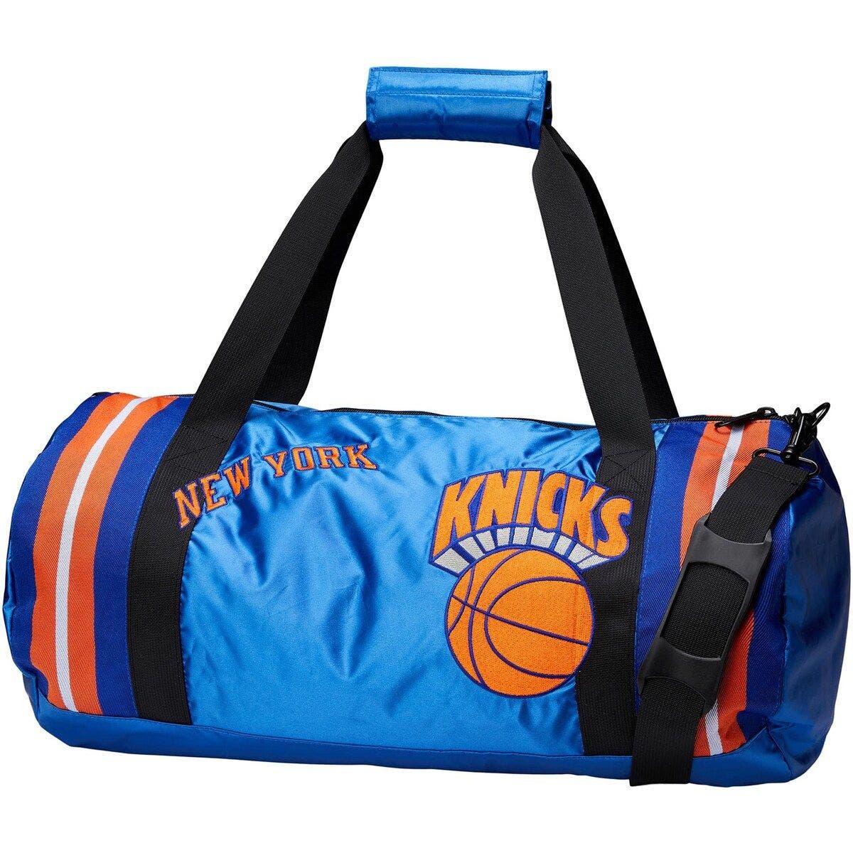 Mitchell & Ness New York Knicks Satin Duffel Bag, Main, color, 