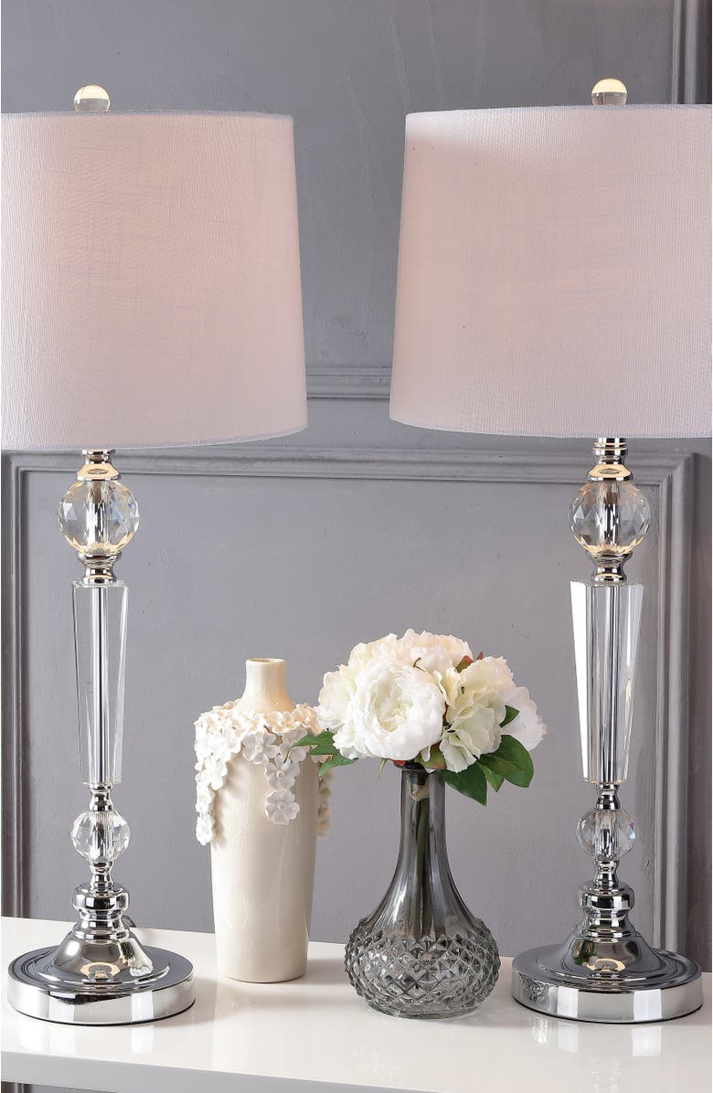 JONATHAN Y Emma 29.5" Crystal LED Table Lamp, Clear, Alternate, color, Clear
