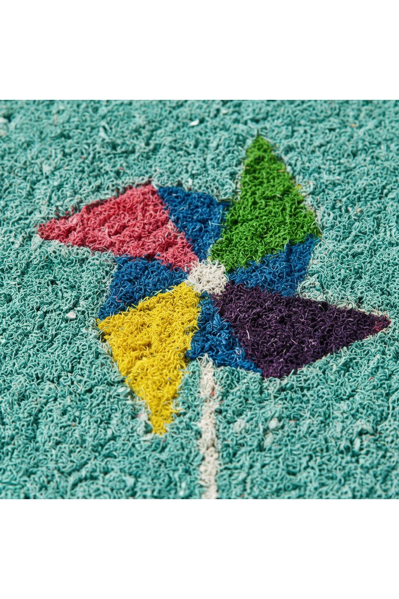Pinwheel Coir Mat Multi Coir Summer, Alternate, color, Blue