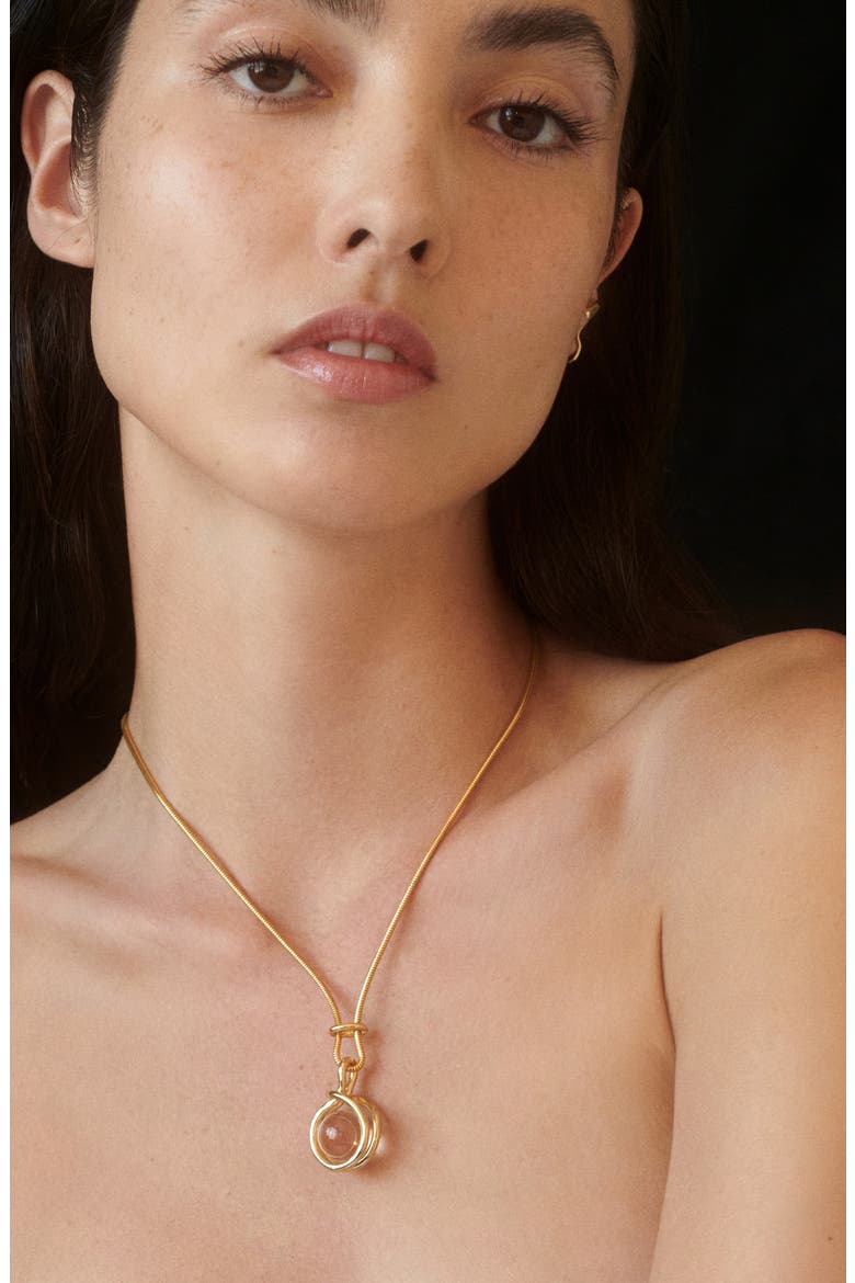 Sling Quartz Pendant Necklace, Alternate, color, GOLD