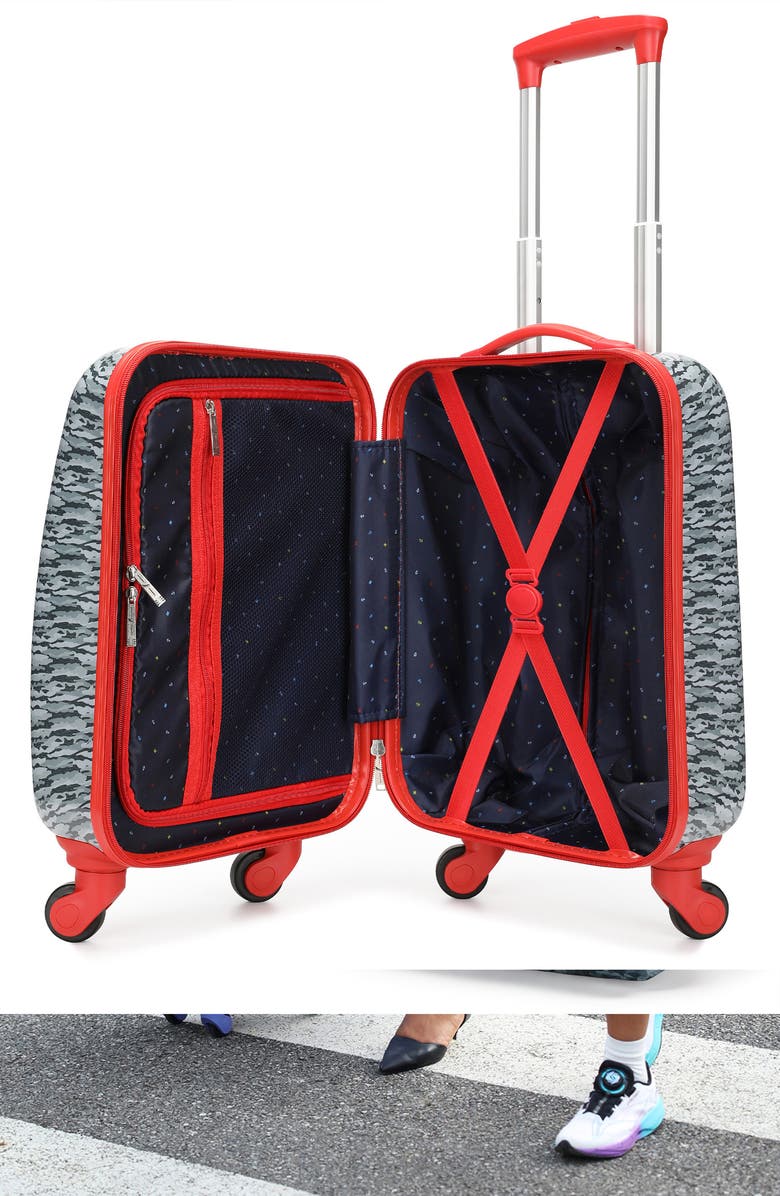 Nautica Adventure Airline Approved Carry On Suitcase, Alternate, color, Shark Attack