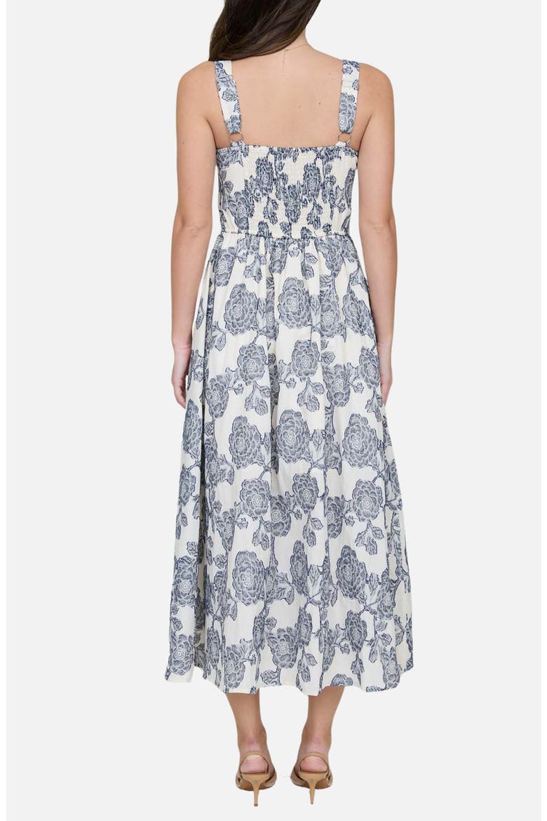 Floral Print Sundress, Alternate, color, NAVY