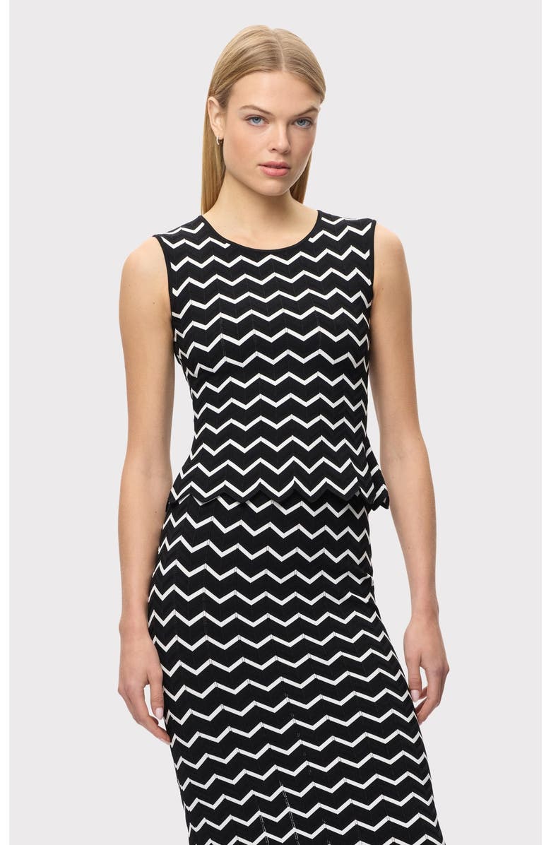 Herve Leger The Giana Top, Alternate, color, Alabaster Black