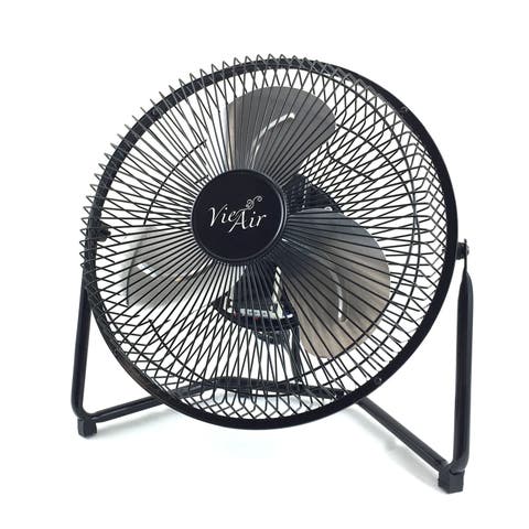 9 Inch High Velocity Tilting 3 Speed Metal Floor Fan