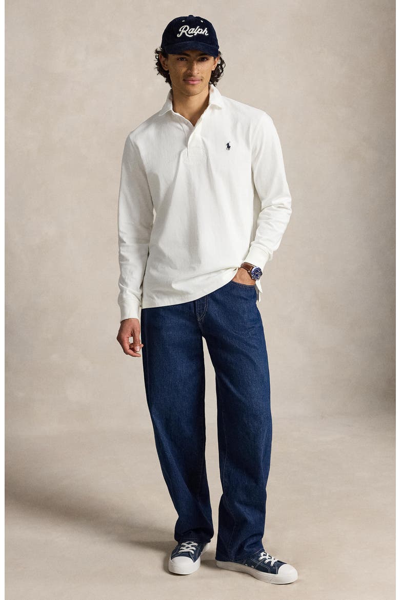 The Iconic Rugby Shirt, Alternate, color, CREAM