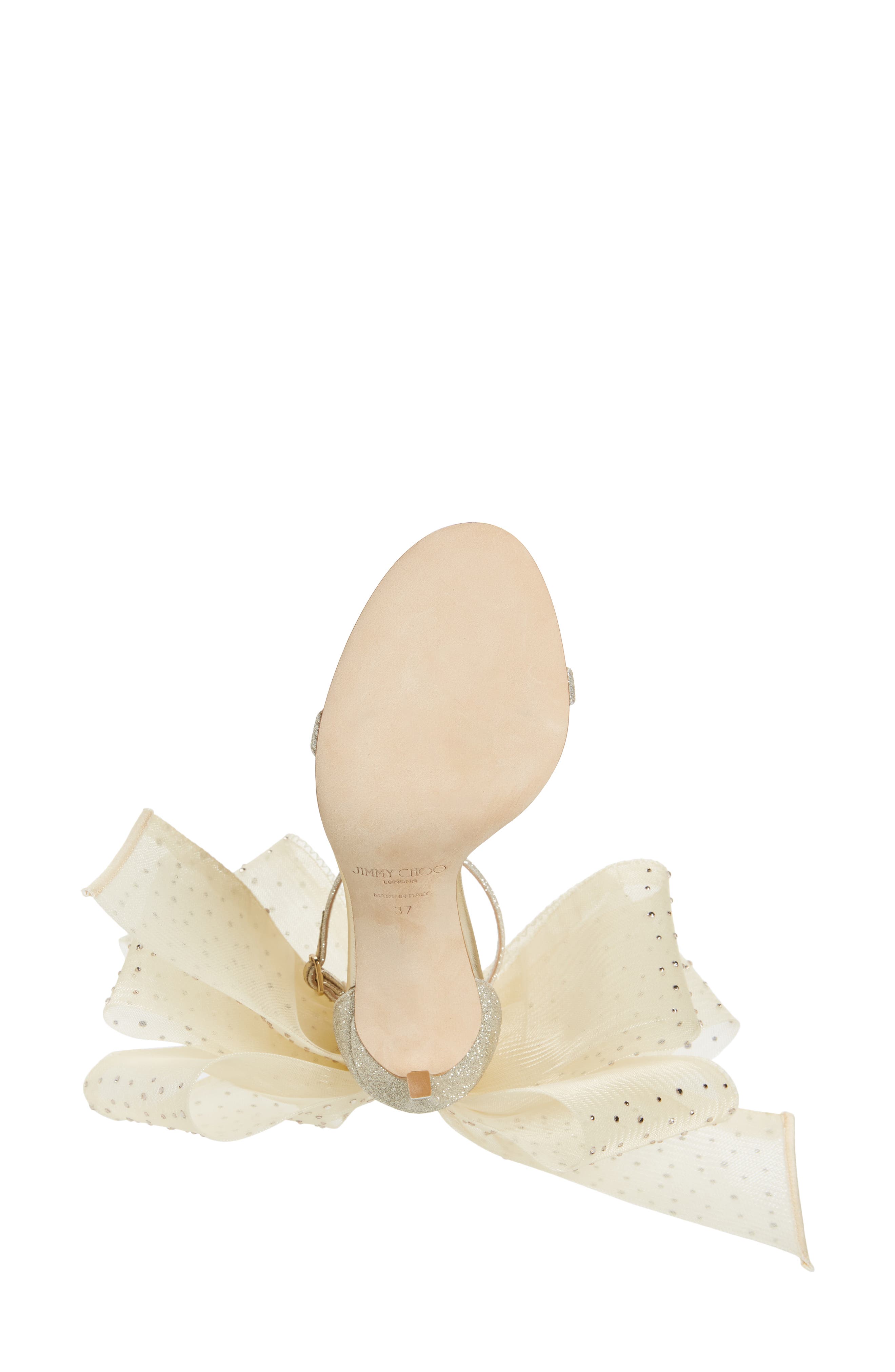 Jimmy Choo Aveline Bow Ankle Strap Sandal, Alternate, color, 