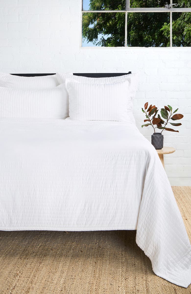 Pom Pom at Home Carlyle Quilted Coverlet, Alternate, color, White