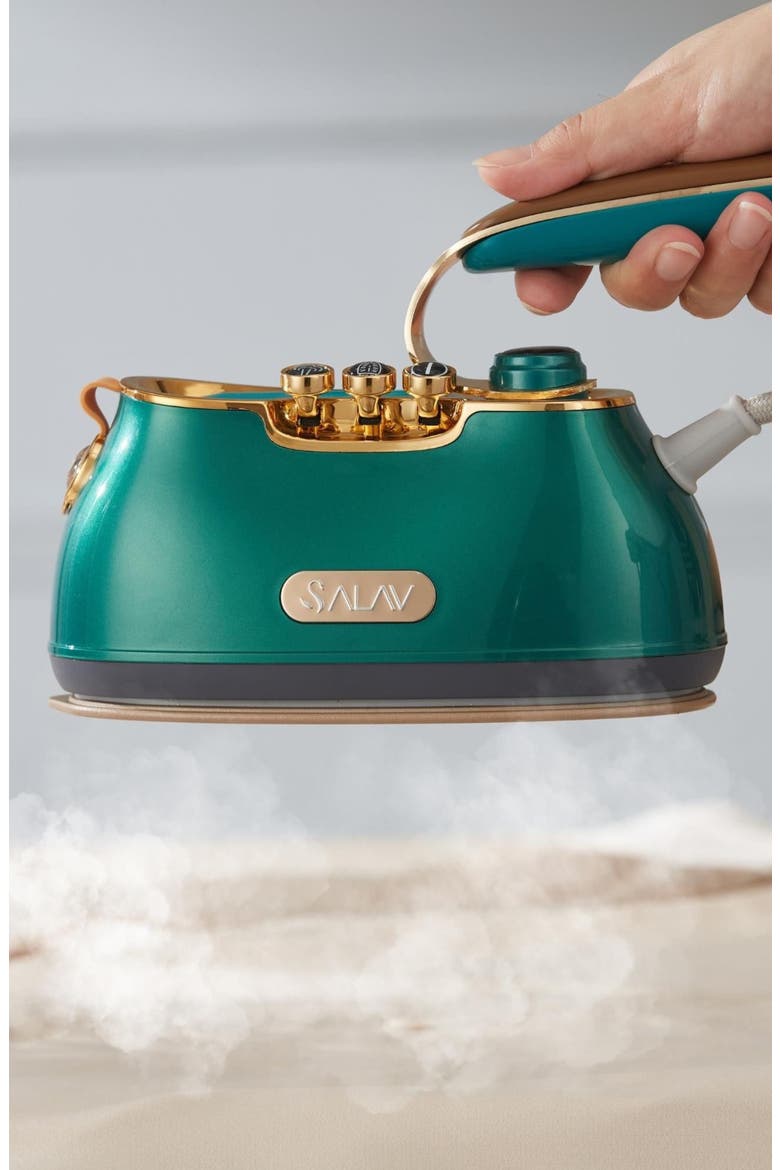 IS-900 Retro Edition Duopress Steamer Iron, Alternate, color, EMERALD