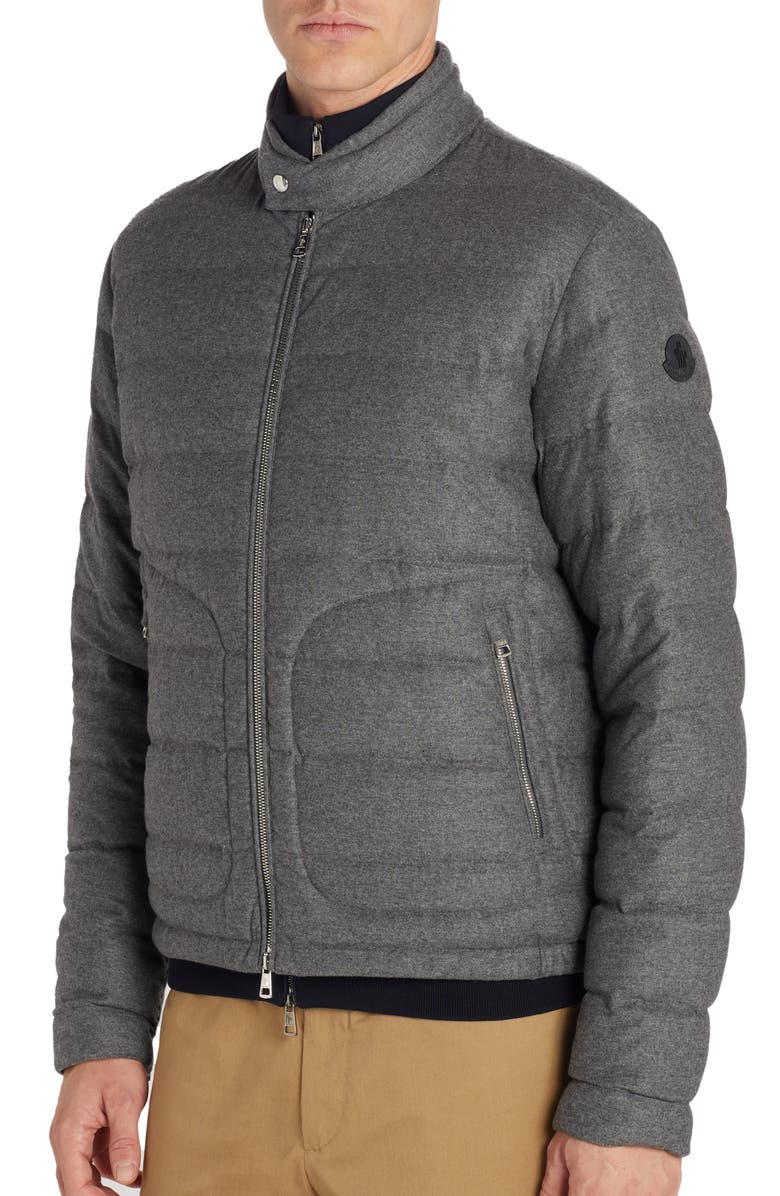 Moncler Acorus Quilted Flannel Down Jacket, Alternate, color, 