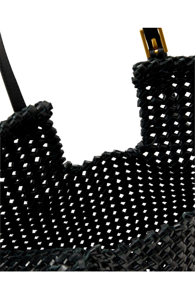AllSaints Ara East/West Knot Tote, Alternate, color, Black