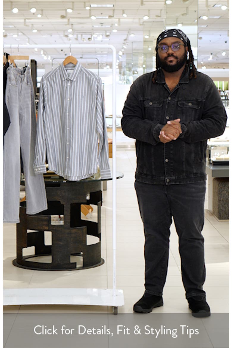 Konrad Stripe Cotton Button-Down Shirt video