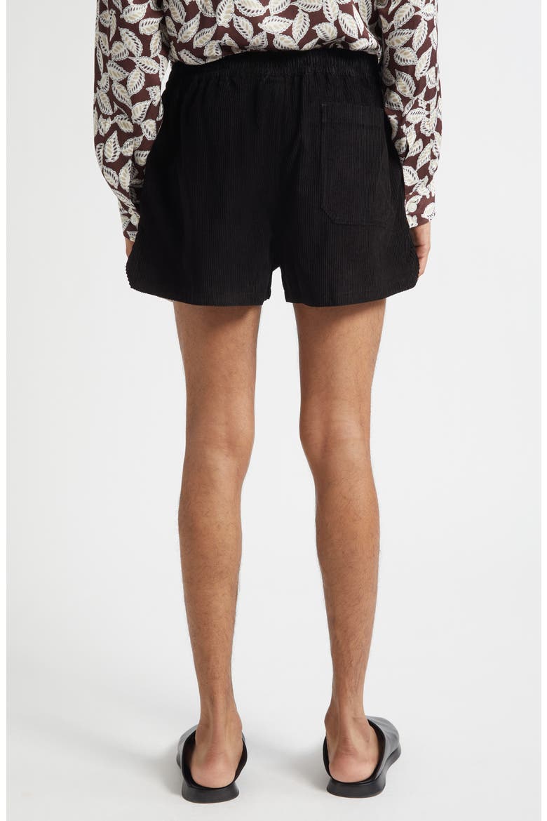 Geneva Cotton Corduroy Shorts, Alternate, color, BLACK