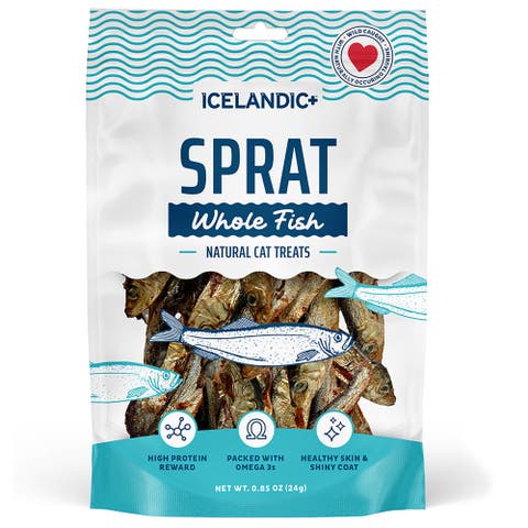 Whole Fish Sprat 0.85Oz Bag, Airdried Cat Treats
