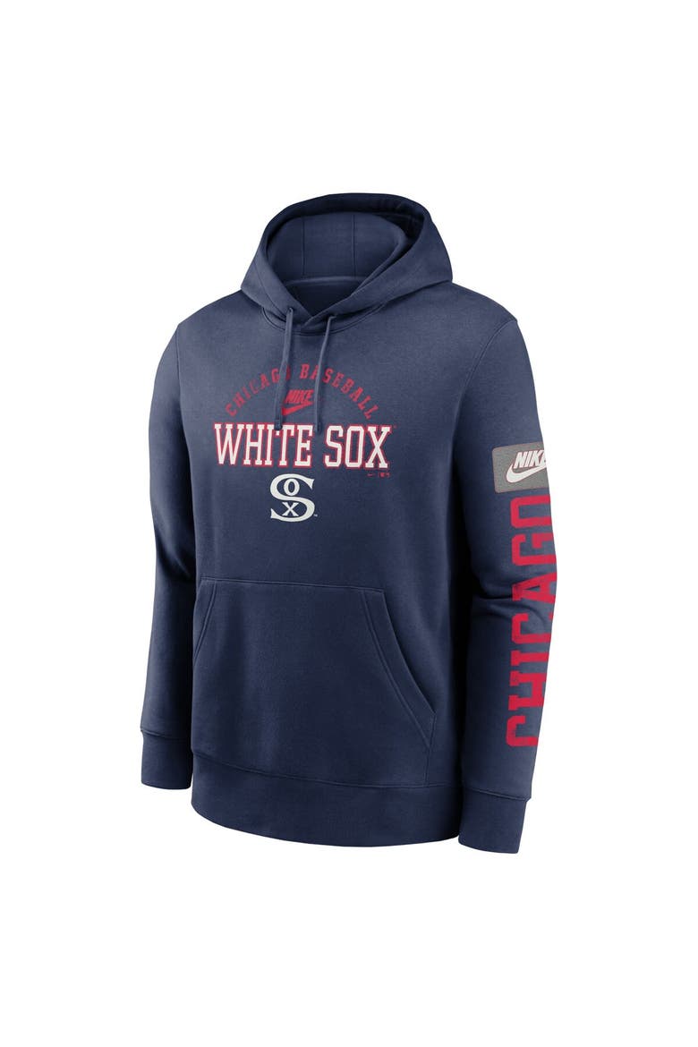 Men's Nike Navy Chicago White Sox Cooperstown Collection Splitter Club Fleece Pullover Hoodie, Alternate, color, Navy