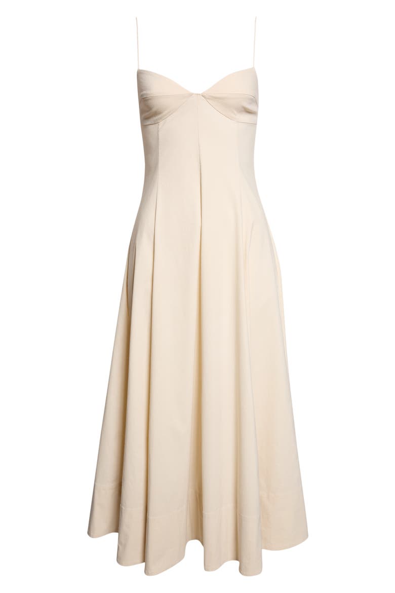 Cotton Blend Cami Midi Dress, Alternate, color, PORCELAIN